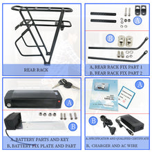 EU Lagerhaus 52V 20Ah Batterie S045 Schwarz - Mit schwarzem V-Brake Hanger Schwarz lithium-ionen Ebike Batterie mit BMS USB für Notfall backup Motor