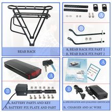 36V 15Ah Batterie R006 Schwarz lithium-ionen Ebike Batterie mit 20A BMS für Im Freien ebike